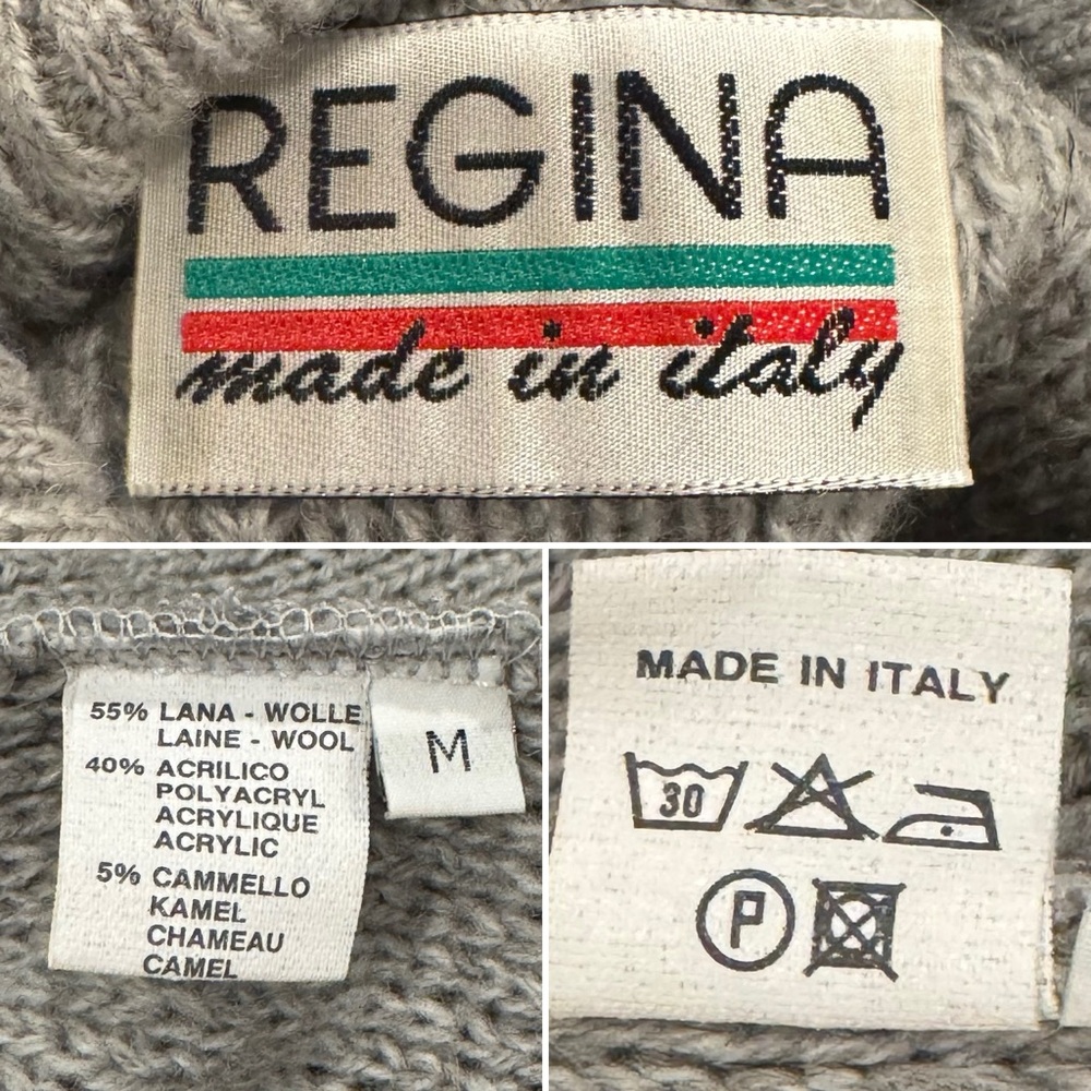Vintage Italian Knit Oversized Pockets One of a Kind Chunky Knit Novelty Sweater - Picture 3 of 9